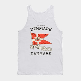 Antique Flag of Denmark Tank Top